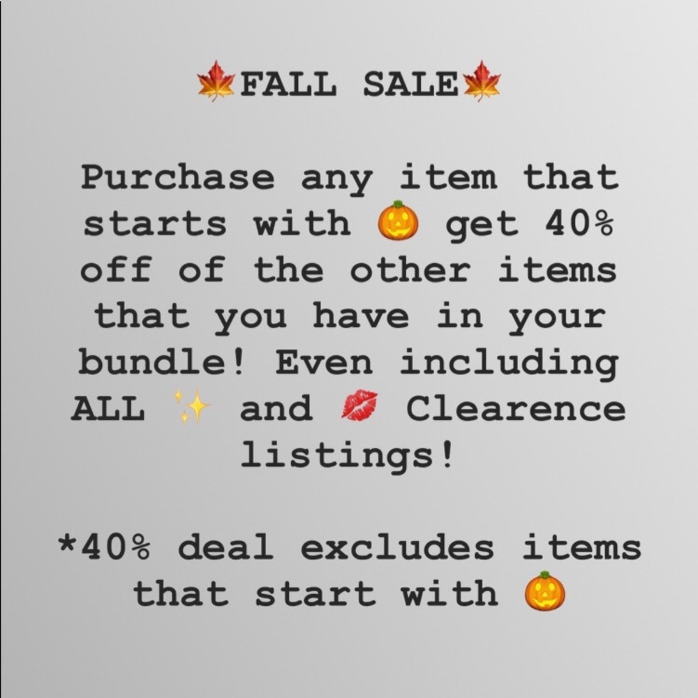 🍁FALL SALE🍁